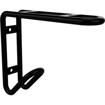 Walteco Konzole s háčky 38x125x160mm, nosnost 20 kg, černá Množství: 5 párů