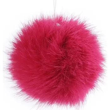Kožešinová bambule s poutkem Ø4,5 cm, barva 3 pink