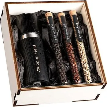 Fitness strava .pepper..field Sada zkumavek s černým mlýnkem v dárkové krabičce (3x10g)
