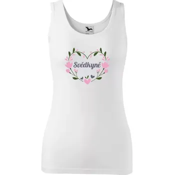 Dámské tílko Malfini Triumph Svědkyně - srdce s lístečky