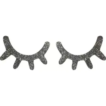 Samolepící dekorace Dekorace na zeď | 3D designová samolepka na zeď, styl spící oči - Stříbrná