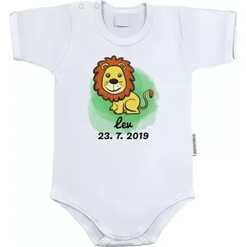 Kojenecký body Dětské body s krátkým rukávem Lev