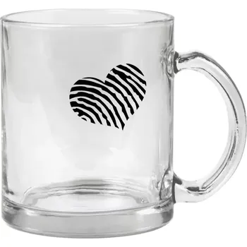 Hrnek 330 ml - skleněný Otisk srdce
