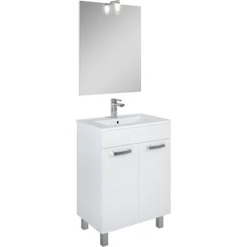 Koupelnový nábytek Riva Square Koupelnový set, 60 cm, dřevotříska, bílý 20674272LED