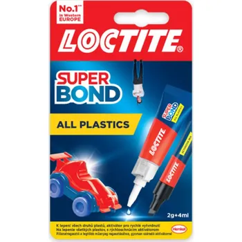 Loctite Lepidlo sekundové Super Bond All Plastics, lepidlo 2g + aktivátor 4ml
