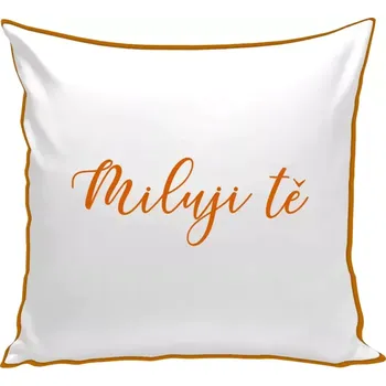 Polštář Polštář barevný 32x32 cm Miluji tě - nápis