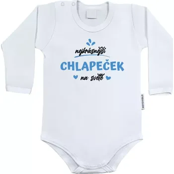 Kojenecký body Dětské body s dlouhým rukávem Nejkrásnější chlapeček