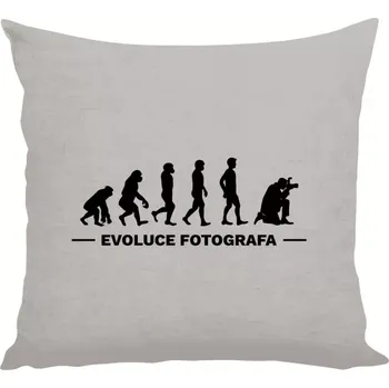 Polštář Polštář lněný 40x40 cm Evoluce - fotograf