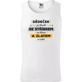 Pánské tílko Pánské tílko Malfini Core Dědeček je člověk se stříbrem na hlavě a zlatem v srdci