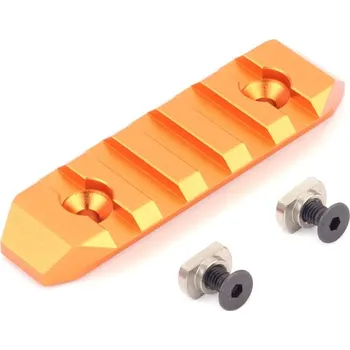 Airsoft SLONG Airsoft CNC RIS lišta pro M-LOK předpažbí - 68mm - oranžová
