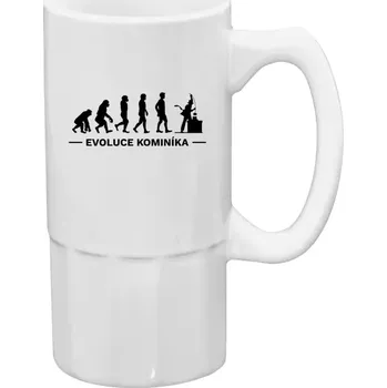 Sklenice Půllitr pro kominíky - Evoluce - kominík - 500 ml