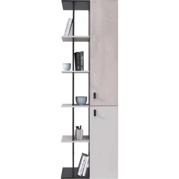 Knihovna Meblar Regál Planet PL5, černá/dub/béžová