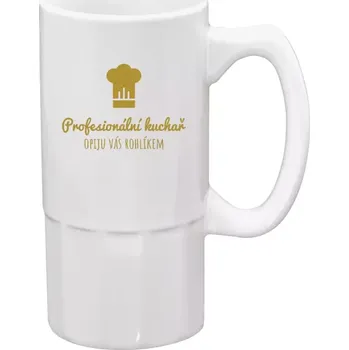 Sklenice Půllitr bílý vysoký Profesionální kuchař