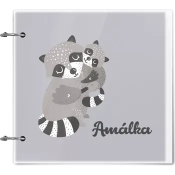 Fotokniha Plexi album se sponami První krůčky se jménem - mývalové