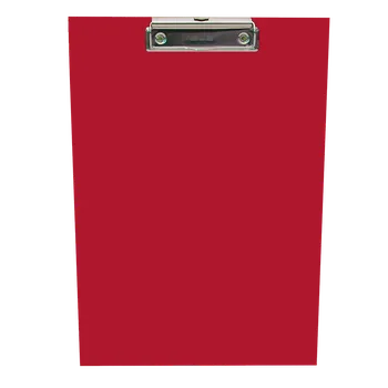 Psací podložka Podložka s klipem PP plus - červená