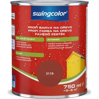 Lak na dřevo Swingcolor PROFI Barevný email, světle červený, lesklý, 750 ml 6187 T0750 3119