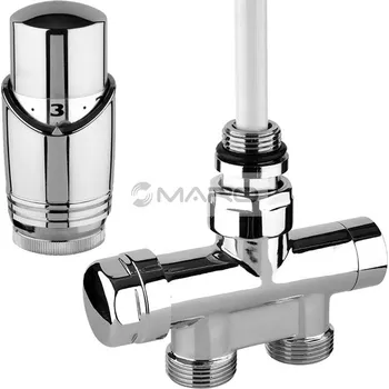 Ventil Smart30 SET radiátorový jednobodový, přímý 1/2" x 3/4" EK, chrom + termostatická hlavice 2TTCC, 52352TA015HTCC