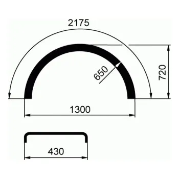 Blatník karosérie Blatník 430x2175 R650 Panav 4757