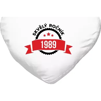 Polštář Polštář srdce 40x35 cm Skvělý ročník