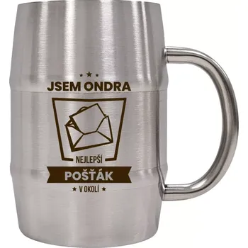 Sklenice Nerezový chladicí půllitr Nejlepší v okolí - pošťák