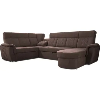 Sedací souprava Rozkládací rohová sedačka BONTON U hnědá