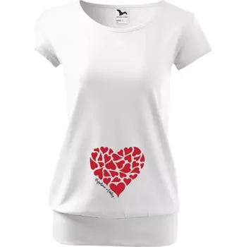 Těhotenské tričko Malfini City Vyrobeno z lásky...