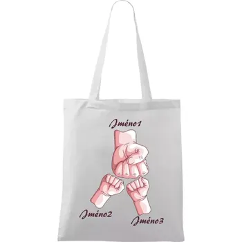 Látková taška Ručičky se jménem