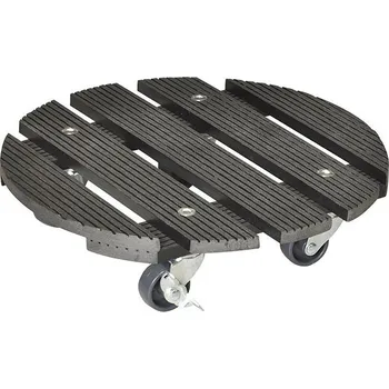 Stojan na květiny Gardol Pojízdný podstavec pod květináč, ø 29 cm, WPC, antracit, 100 kg&nbsp;20952501