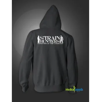 Pánská mikina Mikina Strain Hunters s kapucí se zipem - černá XXXL