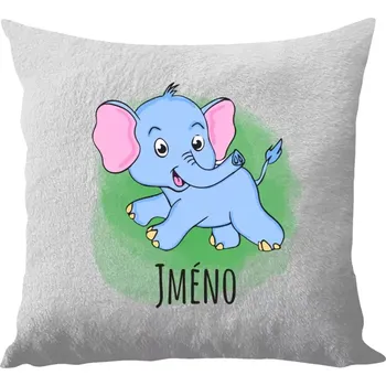 Polštář Polštář bílý 40x40 cm - dlouhý chlup Sloník