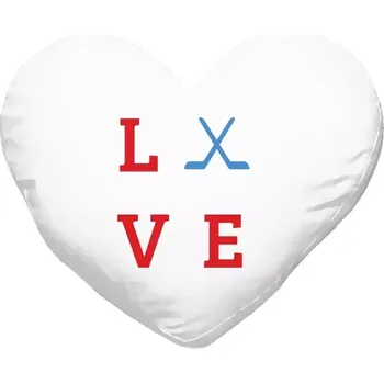 Polštář Polštář srdce 40x35 cm Love - hokejky