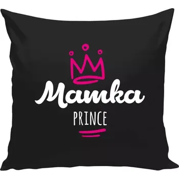 Polštář Polštář černý 40x40 cm Mamka prince