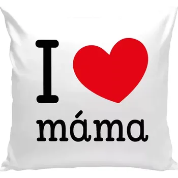 Polštář Polštář bílý 40x40 cm I love máma