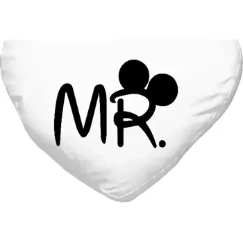 Polštář Polštář srdce 40x35 cm Mr. Mouse