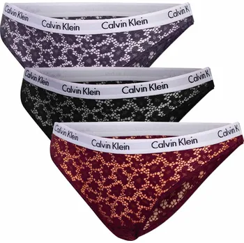 Kalhotky CALVIN KLEIN DÁMSKÉ KALHOTKY BRAZILIAN 3PK BLACK/GREY/BURGUNDY 000QD3925E BP7 Velikost: S