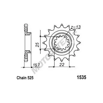 Řetězová sada pro motocykl Řetězové kolečko KAWASAKI ZX-6R Ninja (636) rok 02