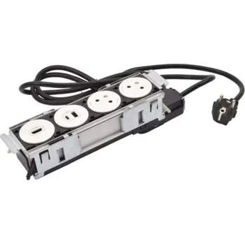 Elektrická zásuvka Vestavný zásuvkový blok Incara Disq In 2x230V, USB A+C a HDMI bílá Legrand 654742