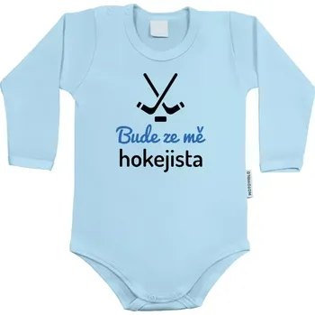 Kojenecký body Dětské body s dlouhým rukávem Bude ze mě hokejista