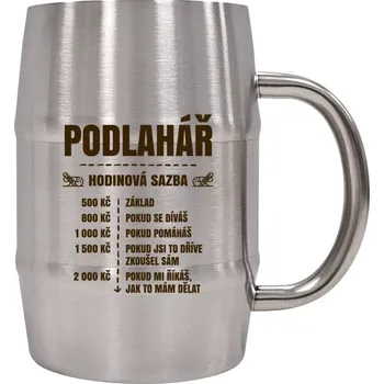 Sklenice Nerezový chladicí půllitr Hodinová sazba - podlahář