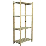 Regalux Dřevěný regál, 170 × 75 × 40 cm, nosnost police: 45 kg 20252234