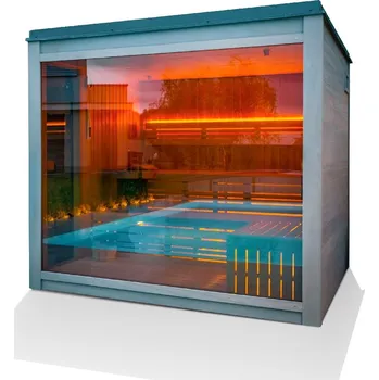 Sauna Zahradní sauna Pinea Grey – plně vybavená
