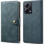 Lenuo Leather flipové pouzdro pro Xiaomi Redmi Note 12 Pro+ 5G modrá