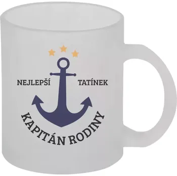 Hrnek 330 ml - skleněný matný Kapitán rodiny