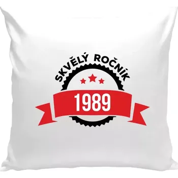 Polštář Polštář bílý 40x40 cm Skvělý ročník
