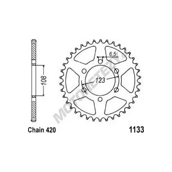 Řetězová sada pro motocykl Rozeta APRILIA RS 50 rok 06-19