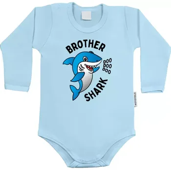 Kojenecký body Dětské body s dlouhým rukávem Brother Shark