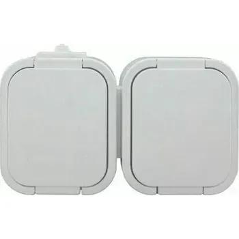 Elektrická zásuvka zásuvka dvojnásobná 2x2p+Z 16A/250V s víčkem (NT-6B2)