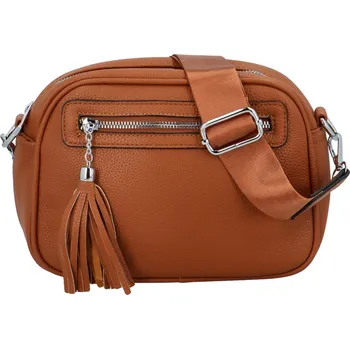 Kabelka Trendy dámská koženková crossbody kabelka Herbiana, hnědá