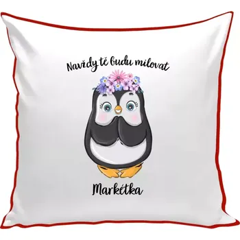 Polštář Polštář barevný 32x32 cm Navždy tě budu milovat