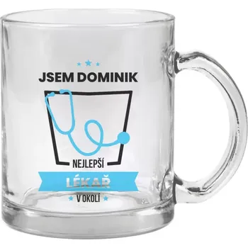 Hrnek 330 ml - skleněný Nejlepší v okolí - lékař